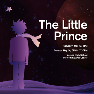 the little prince: picture, title. concert days and times (also in text on this page)
